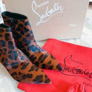 Christian Louboutin So Kate Leopard Booties